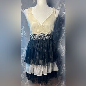 Silk Coquette Angelcore Layered Chiffon Dress Fairy Balletcore Small